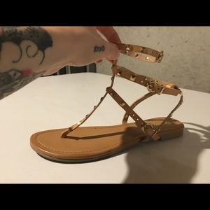 Studded gladiator sandals